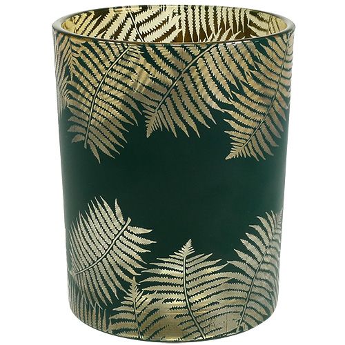Floristik24 Lucerna Sklenená Papraď Zelená Ø10cm V12,5cm