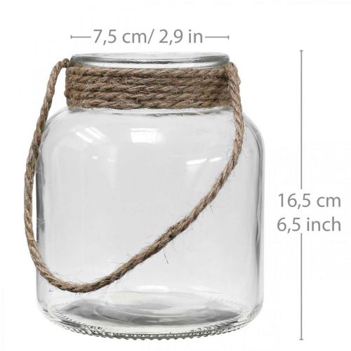 položky Lampáš sklo, svietnik na čajovú sviečku na zavesenie V16,5cm Ø14,5cm