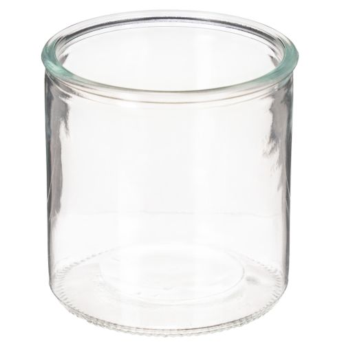 Sklenená valcová váza, priehľadná, univerzálna, 10 cm, 3 kusy
