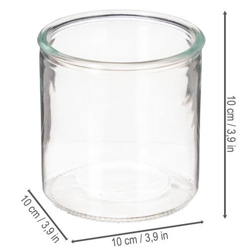 Sklenená valcová váza, priehľadná, univerzálna, 10 cm, 3 kusy | Floristik24.sk