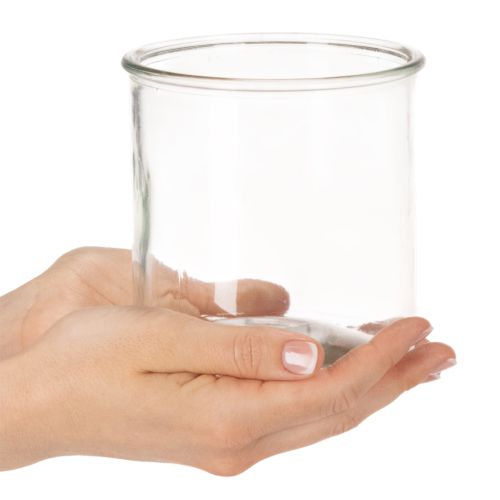 Sklenený držiak na čajové sviečky, okrúhly, číre sklo, univerzálny, 12 cm, 2 kusy | Floristik24.sk