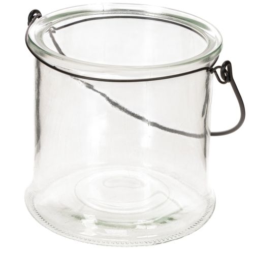 Sklenený závesný lampión Ø12cm V12,5cm 2 ks | Floristik24.sk