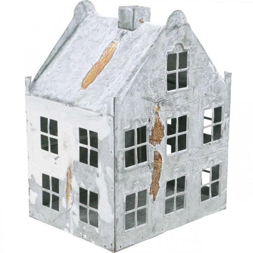 položky Svietnik na čajovú sviečku kovový domček na čajovú sviečku V26cm