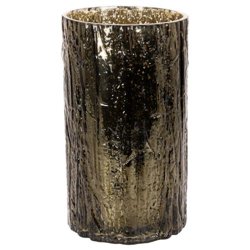 Sklenený držiak na čajové sviečky s hlavou jeleňa a reliéfmi stromu, zimná dekorácia, 26 cm | Floristik24.sk