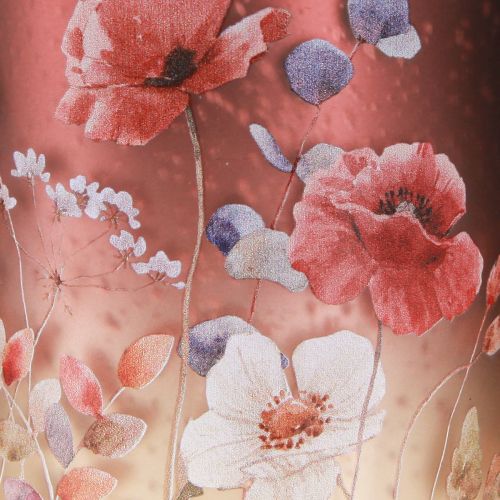 položky Dekoratívny sklenený lampión s kvetinovým vzorom pre elegantné bytové doplnky, 12,5 cm, 2 kusy