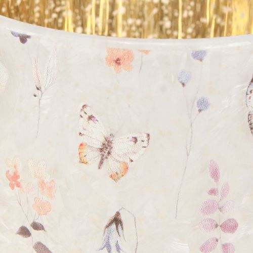 položky Sklenený držiak na čajové sviečky s motívom motýľa pre útulné chvíle bývania, 12,5 cm, 2 kusy