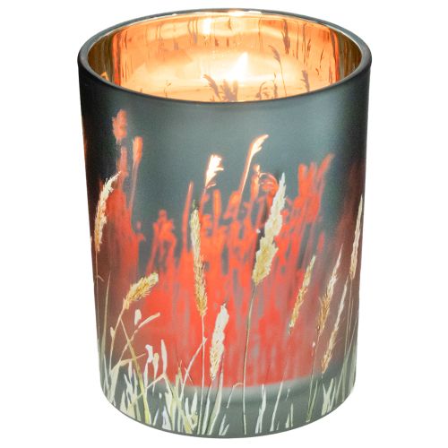 položky Elegantný dekoratívny lampáš s motívom trávy pre útulné bývanie, 12,5 cm, 2 kusy.