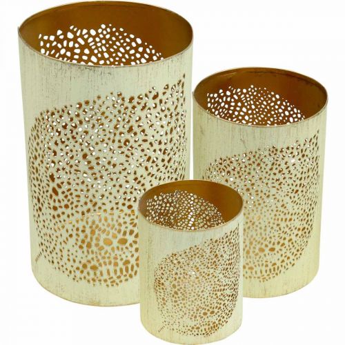 položky Jesenný lampáš kovová dekorácia V20,5/15,5/10,5cm sada 3ks