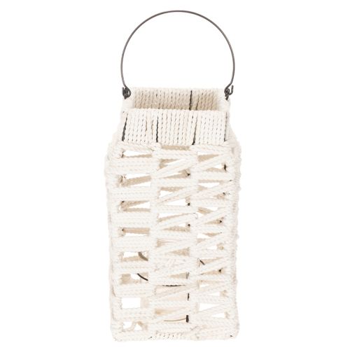 Závesný lampión, letná dekorácia, makramé V35,5 cm Š19 cm | Floristik24.sk