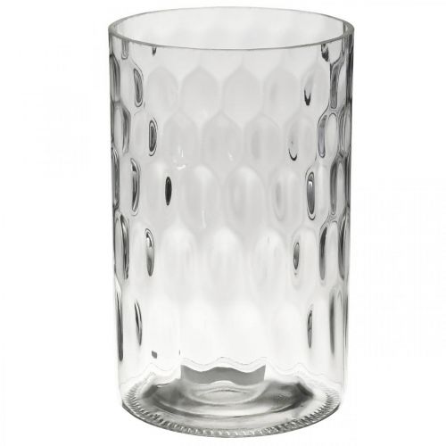 položky Váza na kvety, sklenená váza, sklo na sviečku, sklenený lampáš Ø11,5 cm V18,5 cm