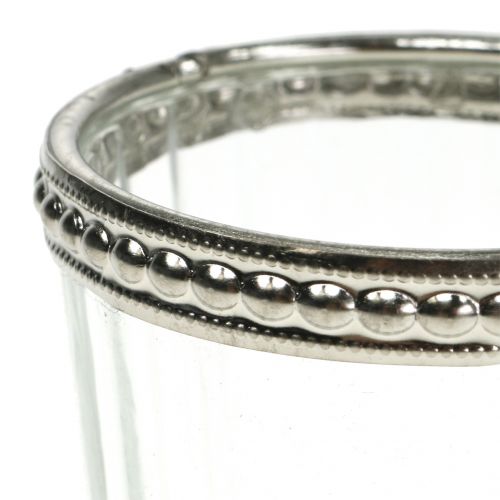 Floristik24 Čajová sviečka starožitná s kovovým okrajom Ø6cm V6cm 4ks