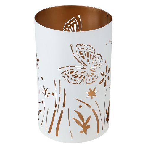 položky Lampáš kovový motýlik z bieleho zlata Ø12,5cm V20,5cm