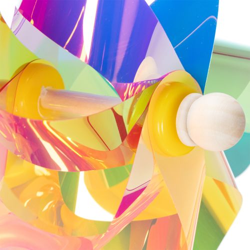 Floristik24 Balkón veterného mlyna, farebný pútač pozornosti, letná záhradná dekorácia, 75 cm