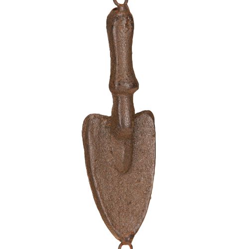 Floristik24 Ozdoba na kovové záhradné náradie zvonkohra hnedá Ø13cm H76cm