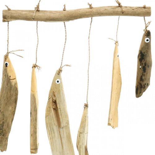 položky Dekorácia morských rýb, zvonkohra na naplavené drevo, drevená dekorácia d50cm š30cm