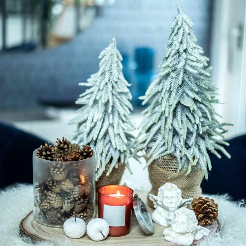 položky Zimná jedľa v kvetináči Vianočné ozdoby Jedľa so snehom V45cm