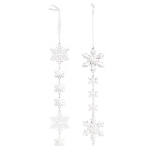položky Zimná girlanda ľadové kryštály číra strieborná biela L150cm 2 kusy