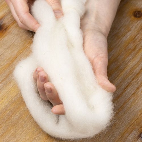 položky Vlnená šnúra, biela vlnená stuha, 2 m, dekoratívna vlna na tvorenie a balenie