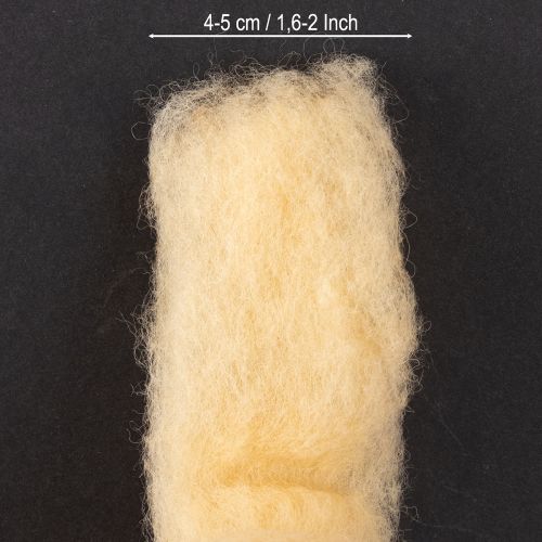 položky Vlnená stuha, krémovo oranžová, 10 m vlny na vence a aranžmány