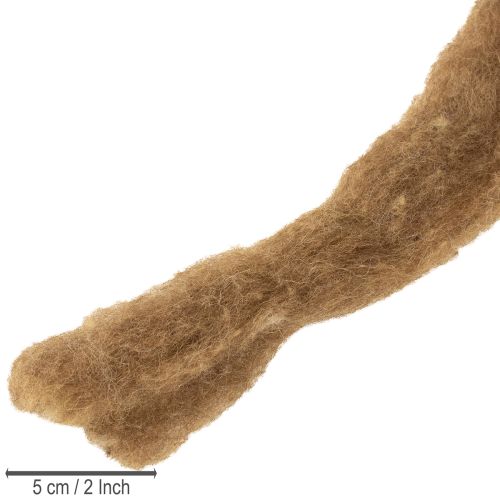 položky Dekoratívna hnedá vlna, 2 m plstená vlna na remeslá a kvetinárstvo