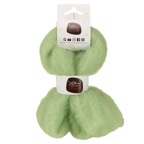 položky Vlna na ručné práce, dekoračná vlna, vlnená šnúra na rôzne kreatívne nápady a ručne vyrobené projekty, 2 m svetlozelená