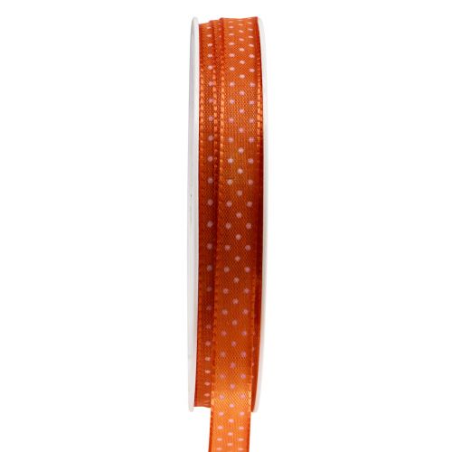 položky Darčeková stuha bodkovaná ozdobná stuha oranžová 10mm 25m