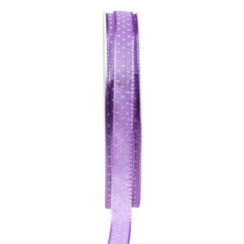 Darčeková stuha bodkovaná ozdobná stuha fialová 10mm 25m