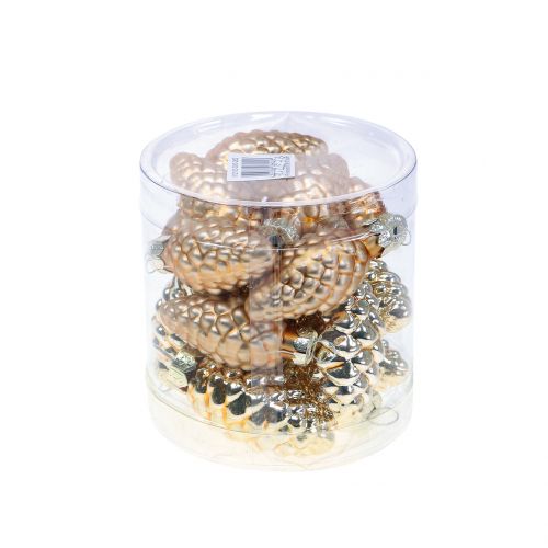 položky Kužeľová zmes zo skla zlato 5cm 14 ks