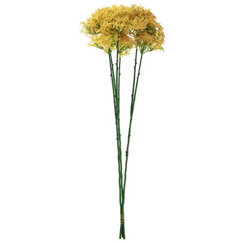 Floristik24 Okrasný cesnak Divoký Allium umelý žltý 70cm 3ks