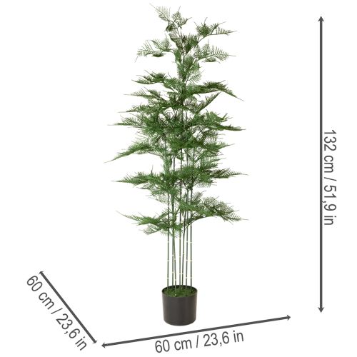Umelý bambusový strom, zelený, 132 cm, izbová rastlina | Floristik24.sk