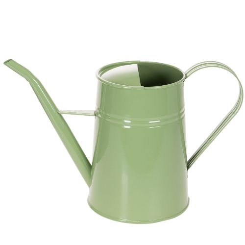 Vintage kovová krhlica do interiéru, mätovo zelená, 1,7 l, dekoratívna váza, retro dizajn, V 23 cm | Floristik24.sk