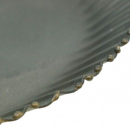 položky Ozdobný tanier zinkový tanier kovový antracitový zlatý Ø17cm