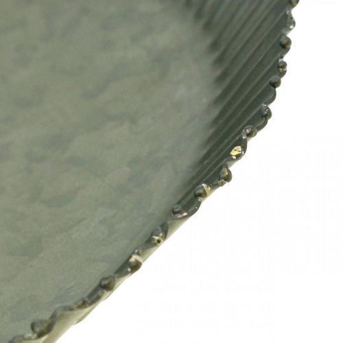 položky Ozdobný tanier zinkový tanier kovový antracitový zlatý Ø20,5cm