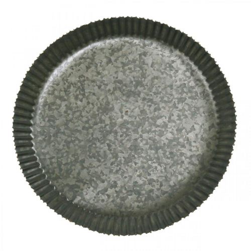 položky Ozdobný tanier zinkový tanier kovový antracitový zlatý Ø24cm
