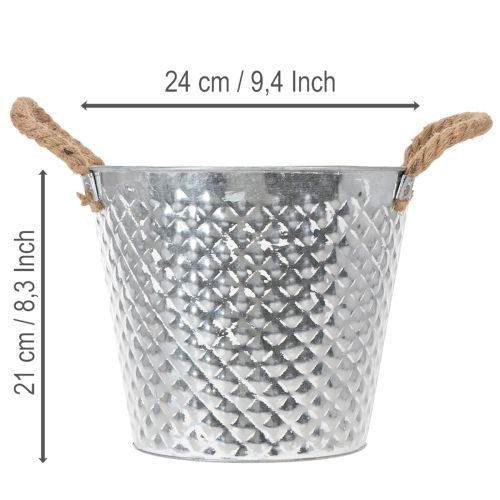 Zinkový hrniec, tvar diamantu,