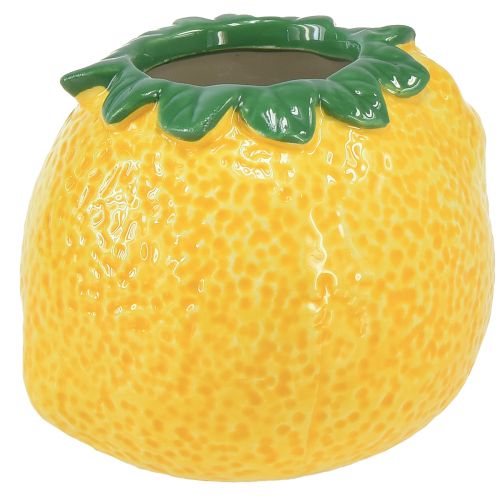 položky Citrónová dekoratívna váza keramický kvetináč žltý Ø8,5cm