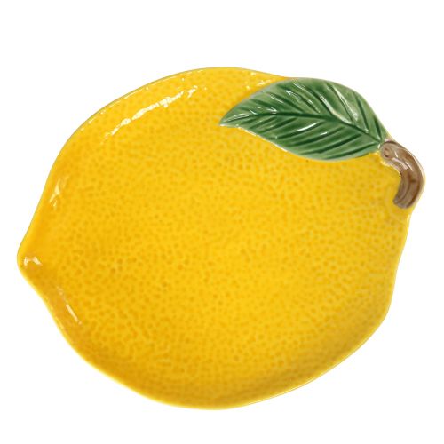 položky Citrónový tanier dekoračný tanier keramický citrónovo žltý 20×16cm