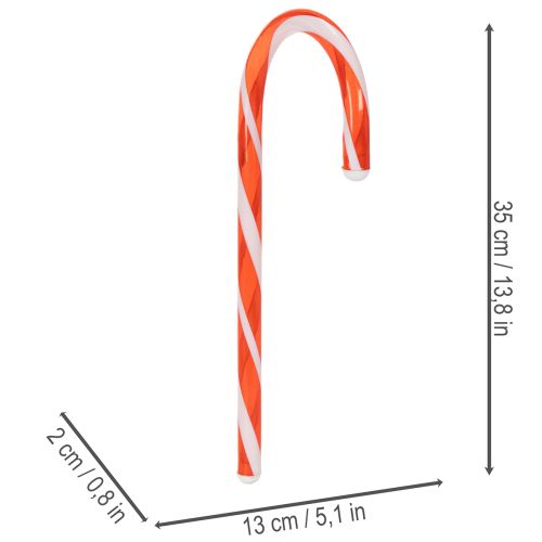 Umelá cukrová trstina červeno-biela dekorácia 35 cm 3 ks | Floristik24.sk