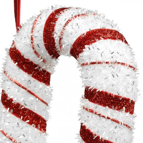 položky Deco Candy Cane Christmas Red White Striped H34cm