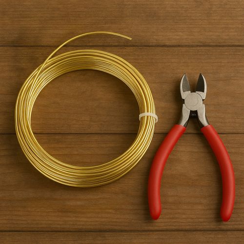 položky Zlatý hliníkový drôt, 2 mm, 60 m, 500 g, ohybný drôt na dekorácie a šperky.