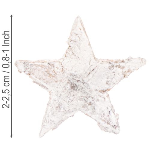 Brezové hviezdy mini 2cm - 2,5cm bielené 150 ks | Floristik24.sk