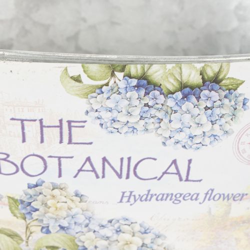 položky Kvetinová misa s rúčkami, dizajn hortenzie, kovová, 26×13×14,5 cm