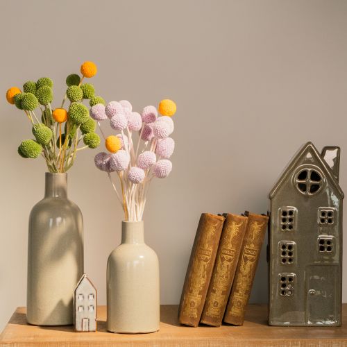 položky Sušené kvety Craspedia pre modernú dekoráciu stola vo vašej domácnosti, 55 cm, 20 kusov