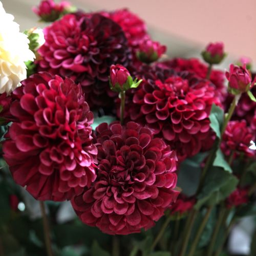 položky Umelé kvety Dahlia s fialovým kvetom Ø10cm D80cm 2 ks