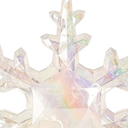 položky Dekoratívne snehové vločky, zimná dekorácia, dúhové, Ø14–15 cm, 2 kusy