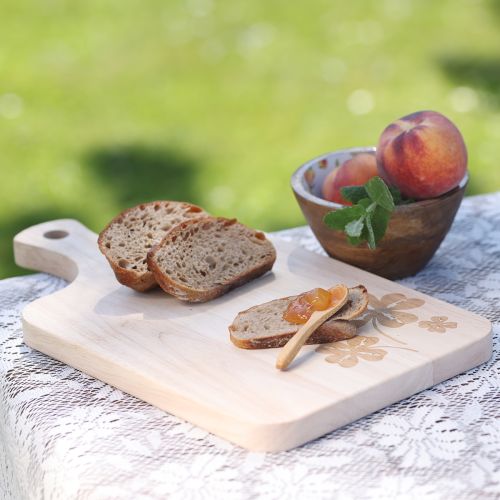 položky Dekoratívna doska na krájanie s listami ďateliny, mangové drevo, 38×22 cm