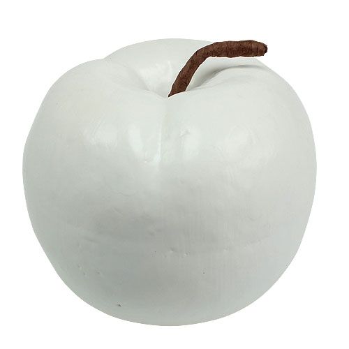Floristik24 Umelé ovocie dekoračné jablko biele 18cm