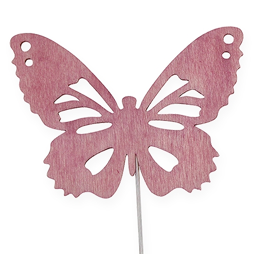 položky Drevené motýle na drôte. 8 cm 18 ks