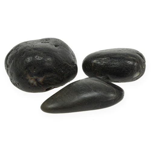 Floristik24 Ozdobné kamene čierne 9cm 1kg