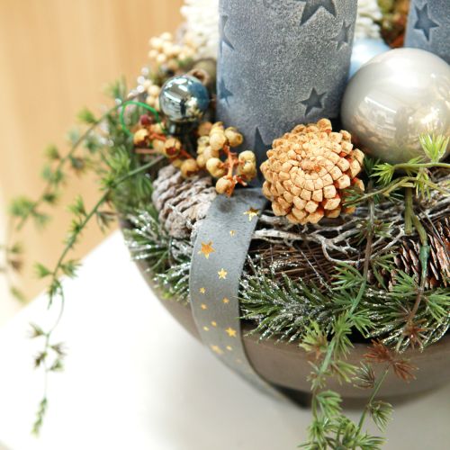 položky Zamatová stuha, hviezdicová stuha, sivo-zlatá, ozdobná stuha, šírka 25 mm, dĺžka 8 m